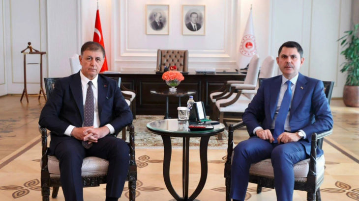 Yeni partiye katılmayacağını açıklayan Cemil Tugay'dan Murat Kurum'a ziyaret