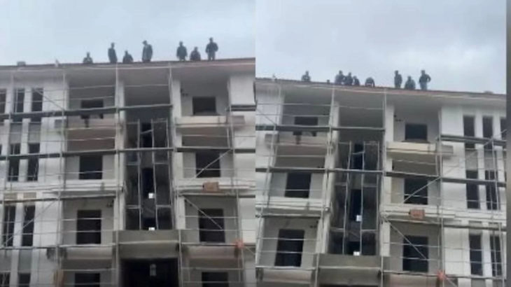 Ordu'da TOKİ işçileri maaşlarını alamadığı için iş bıraktı